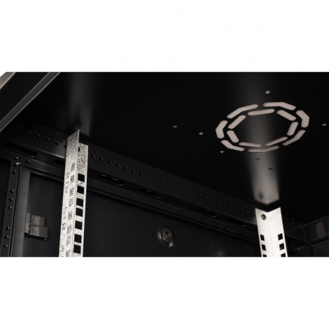 Шкаф 19" телекоммуникационный настенный, 18U 901x600х600 мм, дверь перфорация, черный